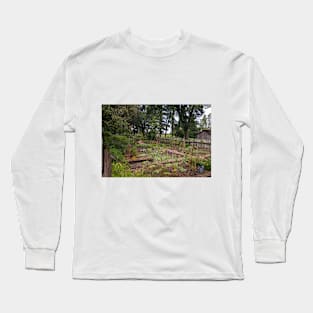 Peaceful Garden Plantation Setting with Plants and Vegetables Long Sleeve T-Shirt